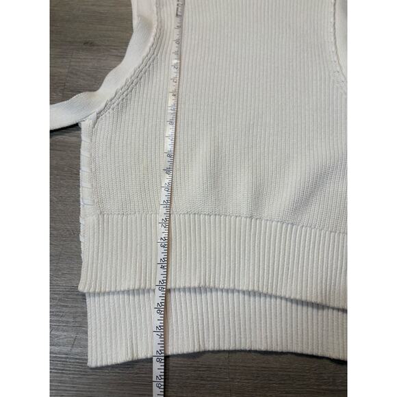 3.1 Phillip Lim Lace Up Cotton Ribbed Knit Vest M Minimalist Quiet Luxury Casual - Picture 14 of 15